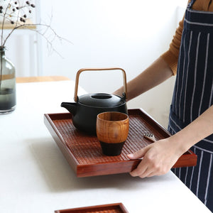 Rattan Wooden Tea Tray